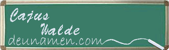 Cajus Walde Visitenkarte